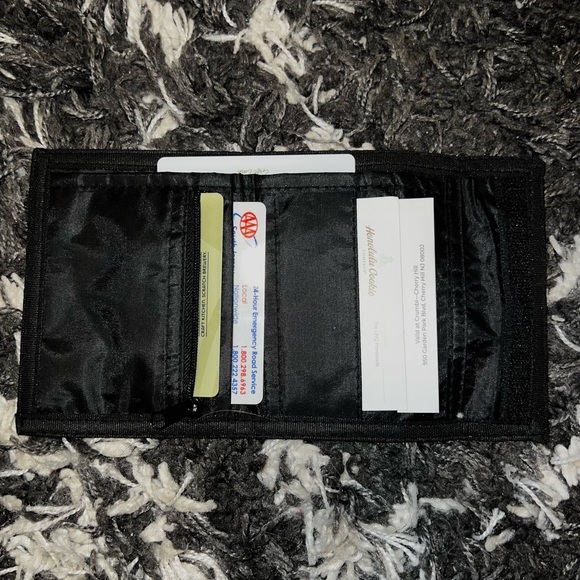Camo Wallet Mens Camouflage Velcro Black Zipper Tri Fold - Picture 3 of 8